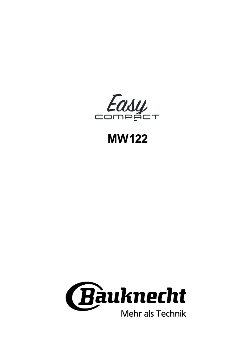 Page 1 de la notice Manuel utilisateur Bauknecht MW 122 SL