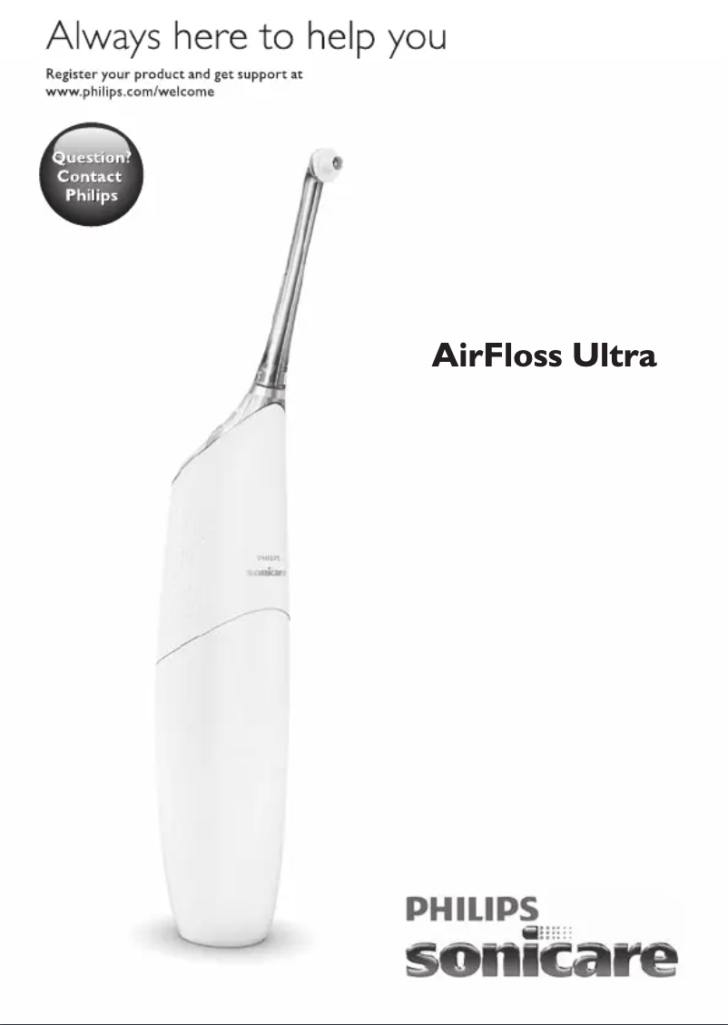 Page 1 de la notice Manuel utilisateur Philips Sonicare AirFloss Ultra HX8391