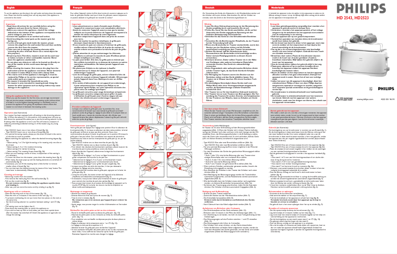 Page 1 de la notice Manuel utilisateur Philips HD2523