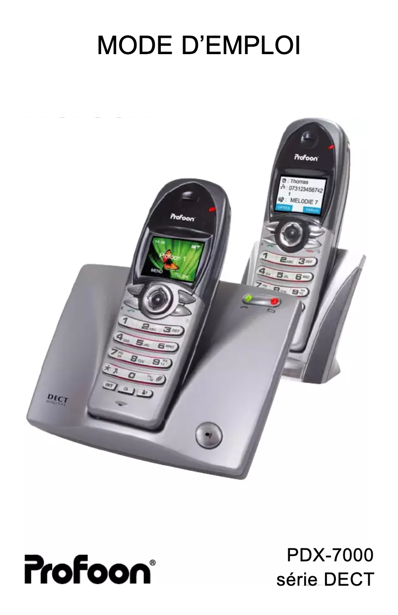 Imagen de la primera página del manual del dispositivo PDX-7000