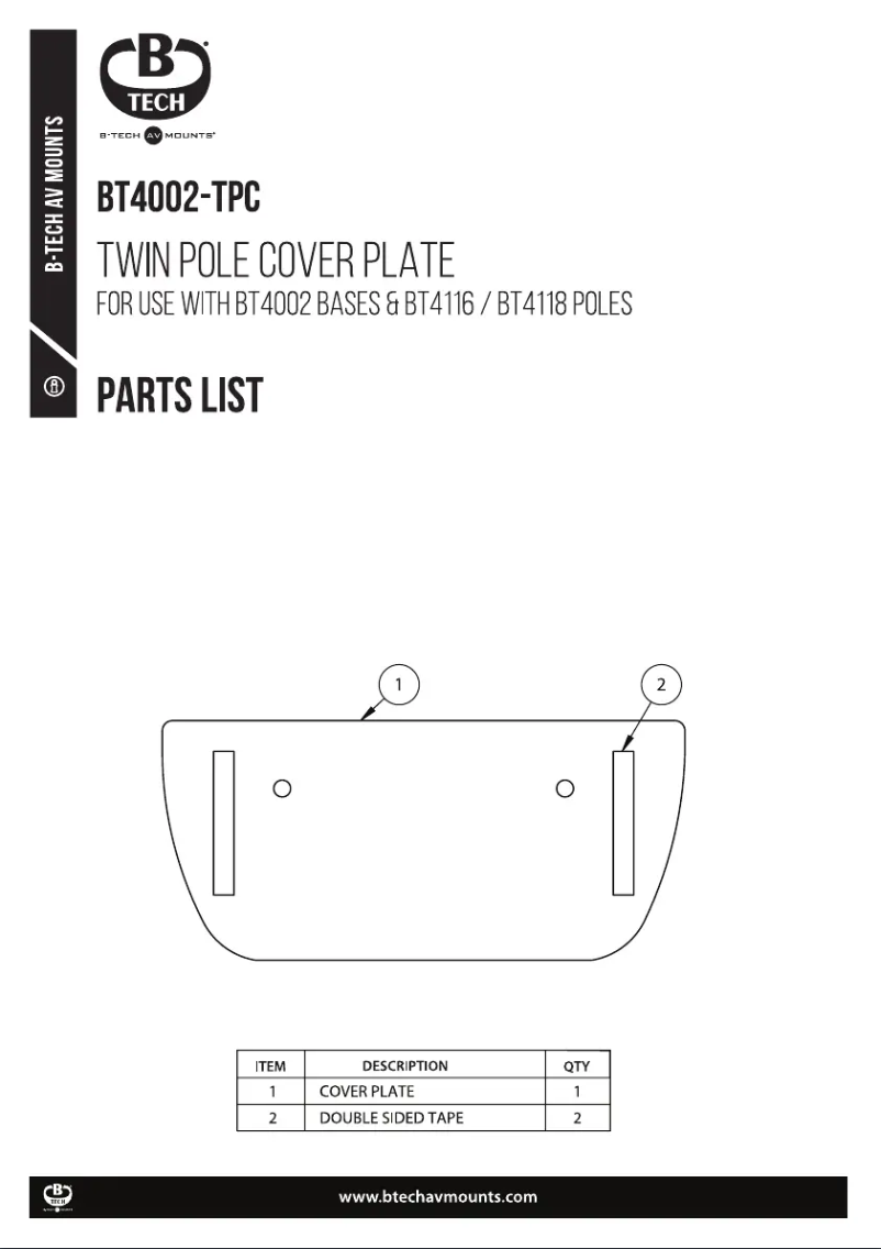 Image de la première page du manuel de l'appareil BT4002-TPC