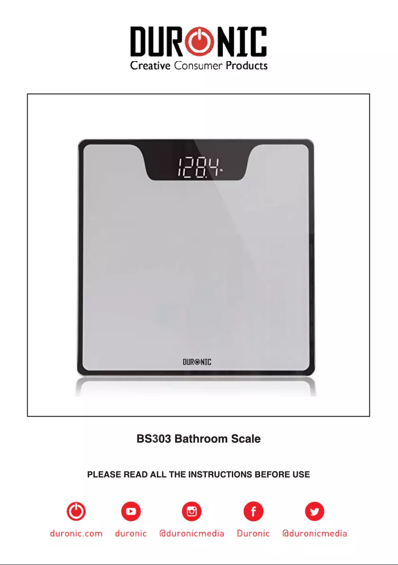 Page n°1 - Manuel utilisateur Duronic BS303