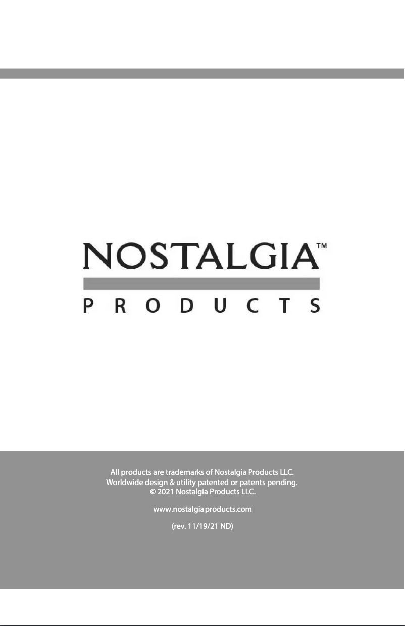 Page 1 de la notice Manuel utilisateur Nostalgia NWICM6DB