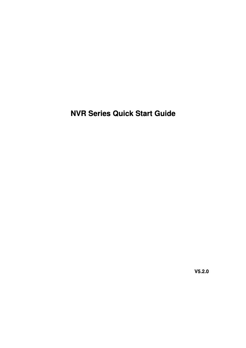 Page 1 de la notice Manuel utilisateur Dahua Technology Ultra NVR608R-128-4KS2