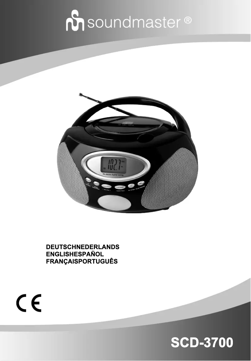 Image de la première page du manuel de l'appareil SCD-3700