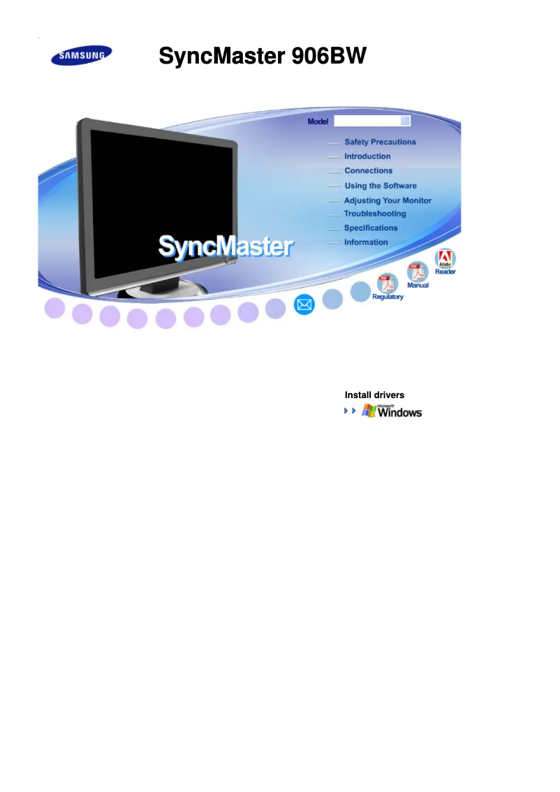 Page n°1 - Manuel utilisateur Samsung SyncMaster 906BW