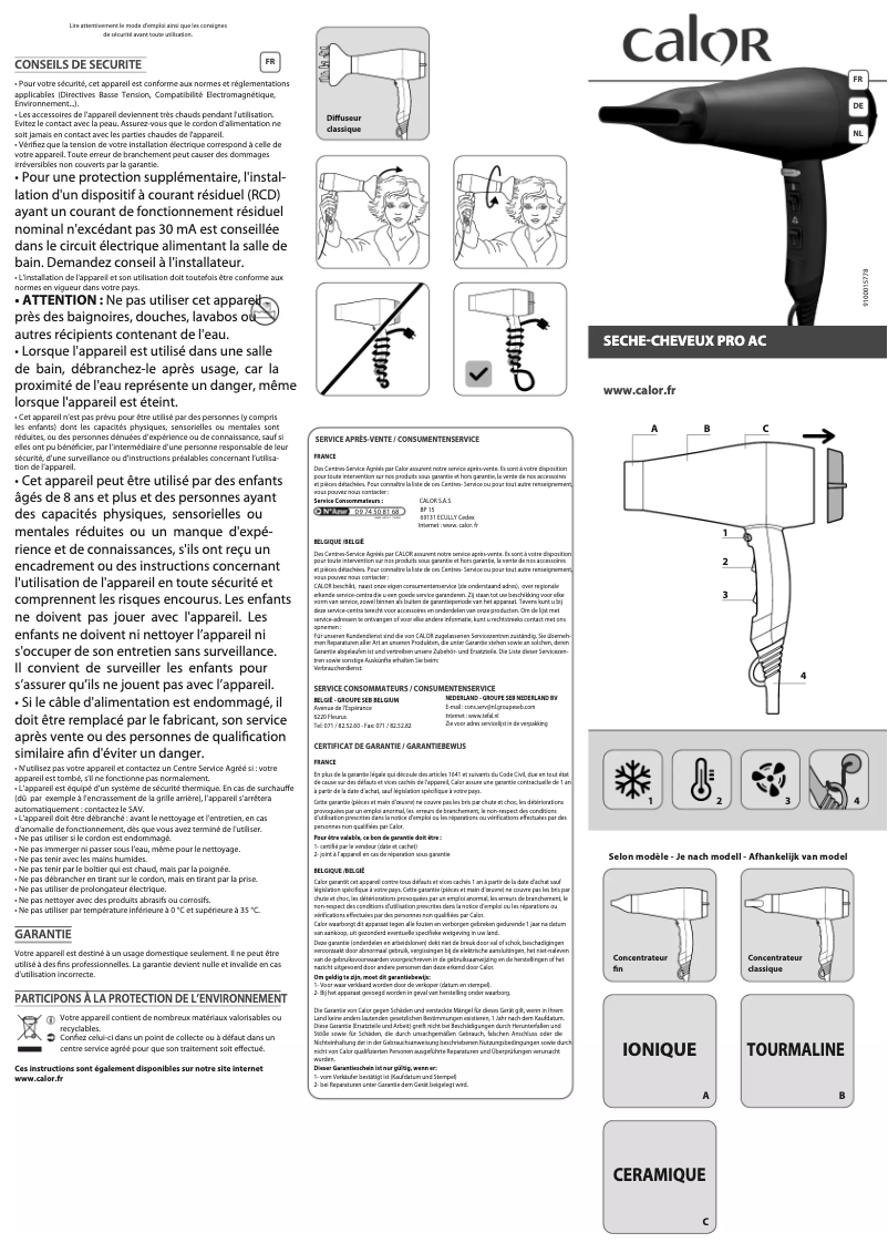Image de la première page du manuel de l'appareil CV8372C0