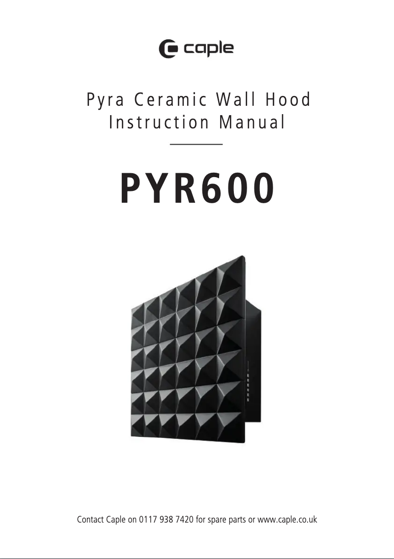 Page n°1 - Manuel utilisateur Caple PYR600