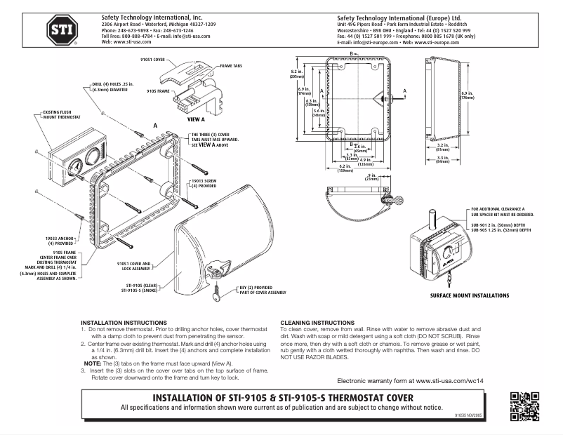 Page 1 de la notice Manuel utilisateur STI 9105