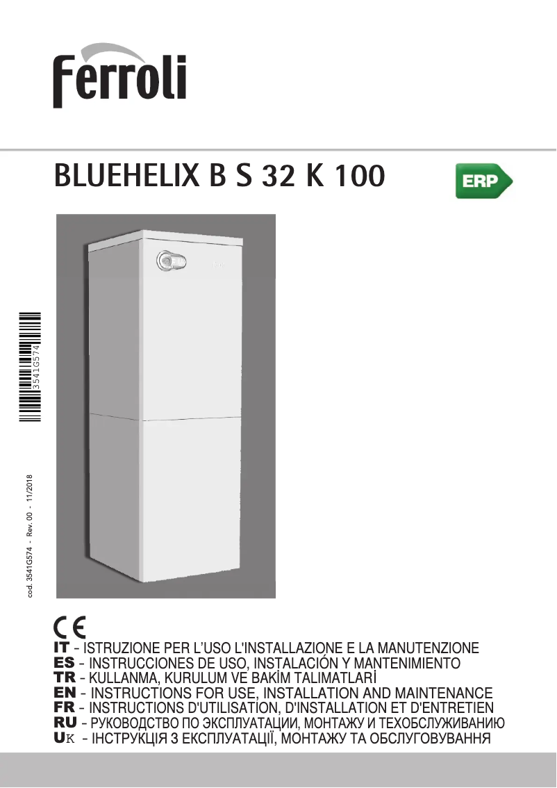 Page n°1 - Manuel utilisateur Ferroli Bluehelix B S 32 K 100