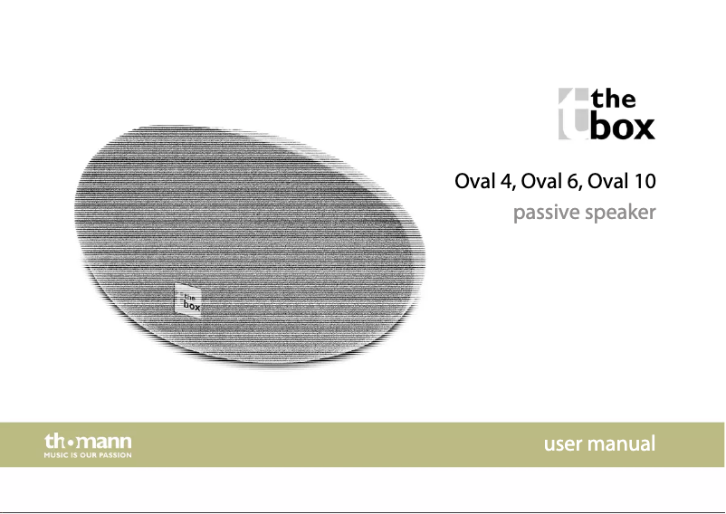 Page 1 de la notice Manuel utilisateur The Box Oval 10 Black