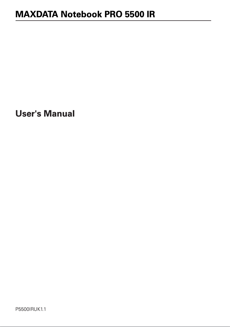 Image de la première page du manuel de l'appareil Pro 5500 IR