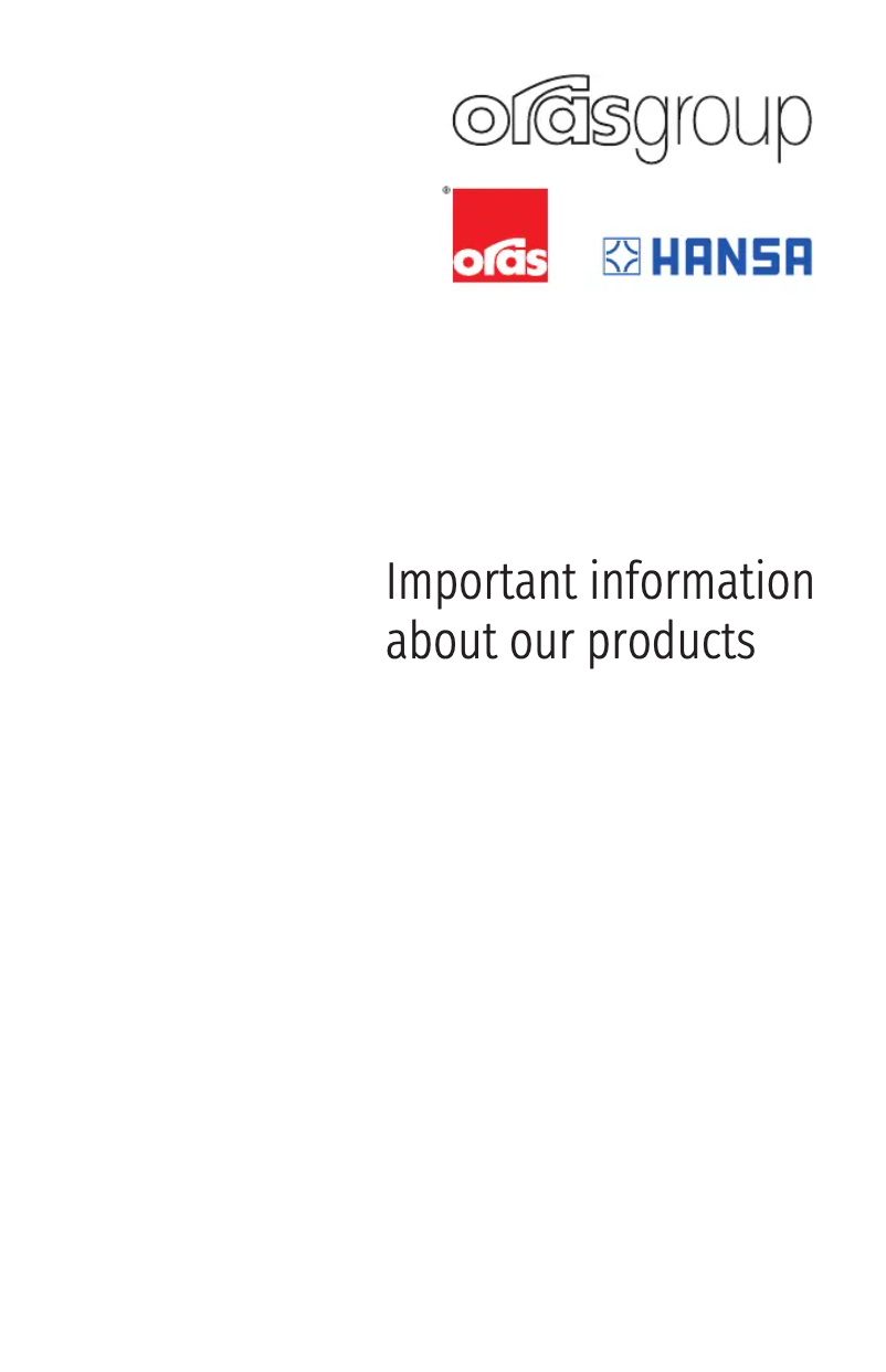 Page n°1 - Manuel utilisateur Oras Medipro XL 5553F