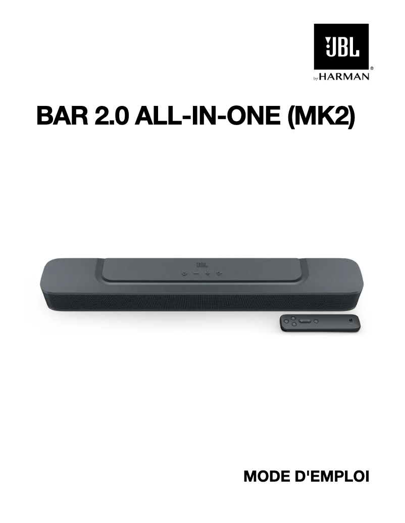 Page 1 de la notice Manuel utilisateur JBL Bar 2.0 All-in-one MK2