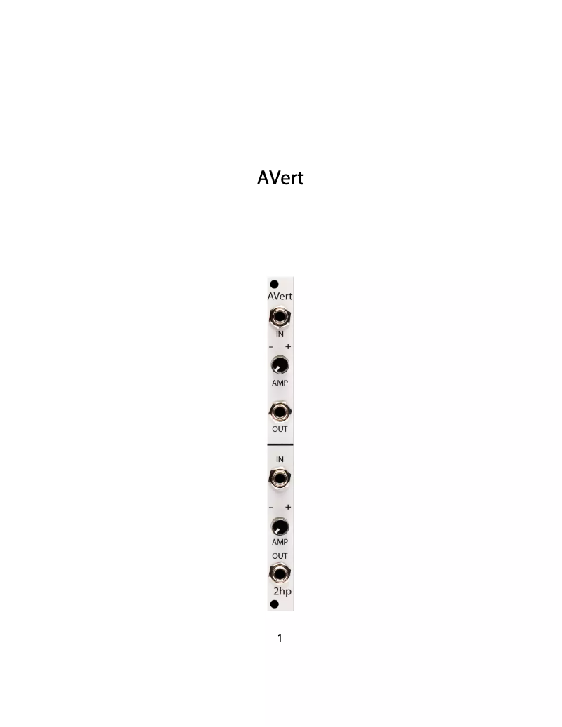 Image de la première page du manuel de l'appareil AVert