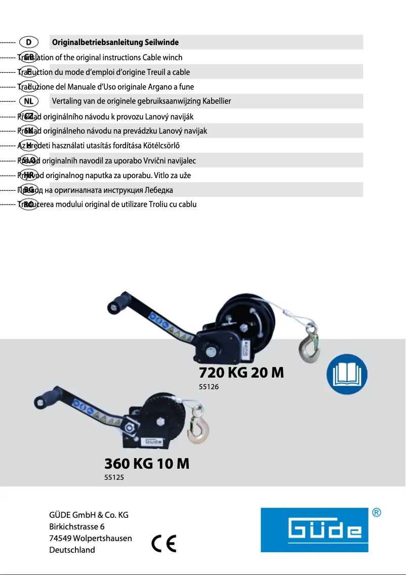 Page 1 de la notice Manuel utilisateur Güde 360 KG 10 M