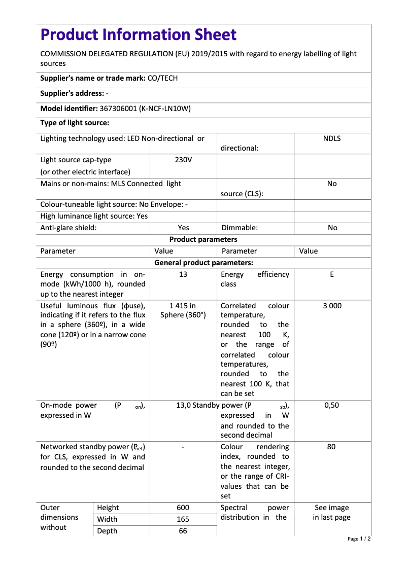 Image de la première page du manuel de l'appareil K-NCF-LN10W