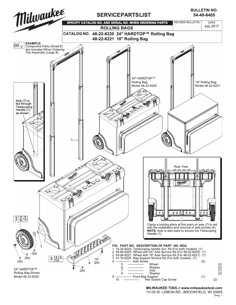 Page n°1 - Manuel utilisateur Milwaukee 48-22-8220