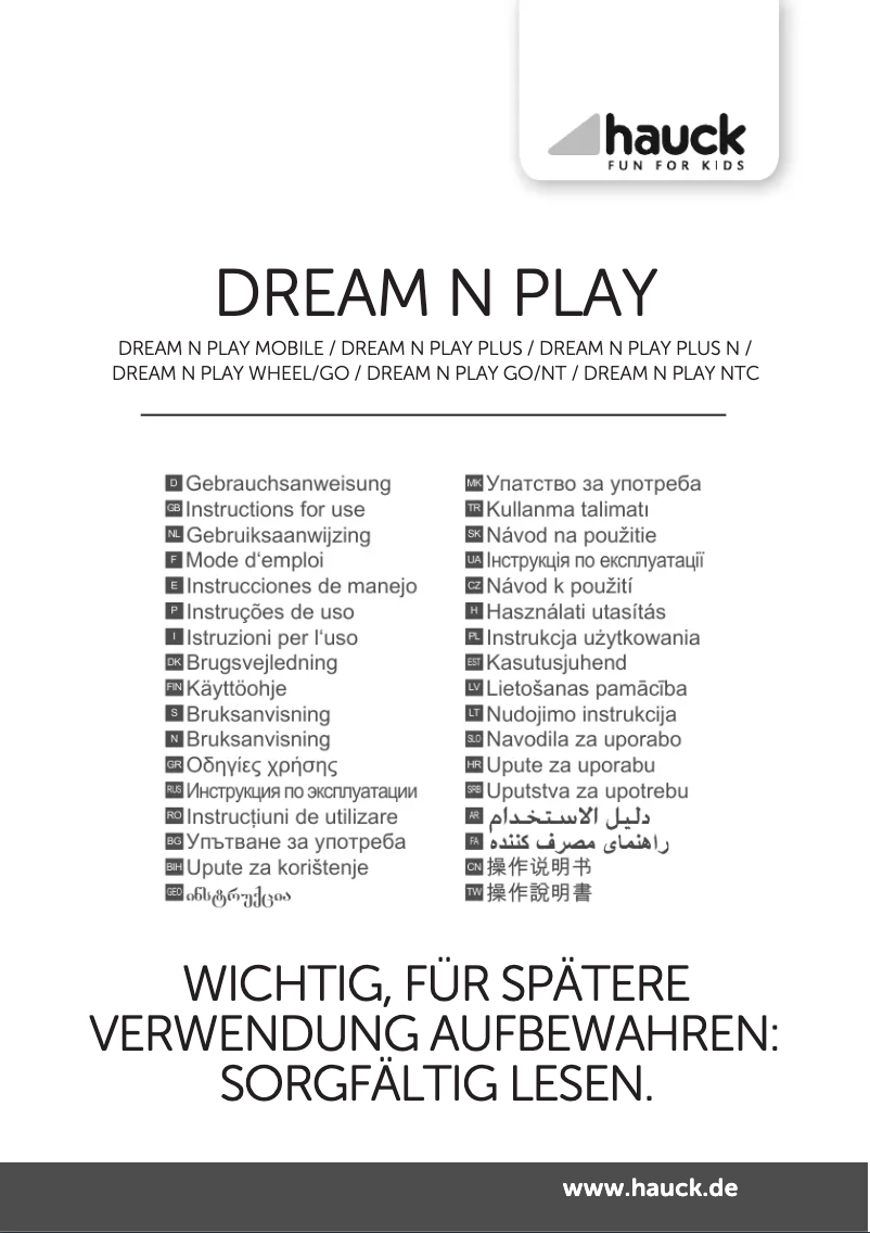 Página 1 del manual Manual de usuario Hauck Dream'n Play