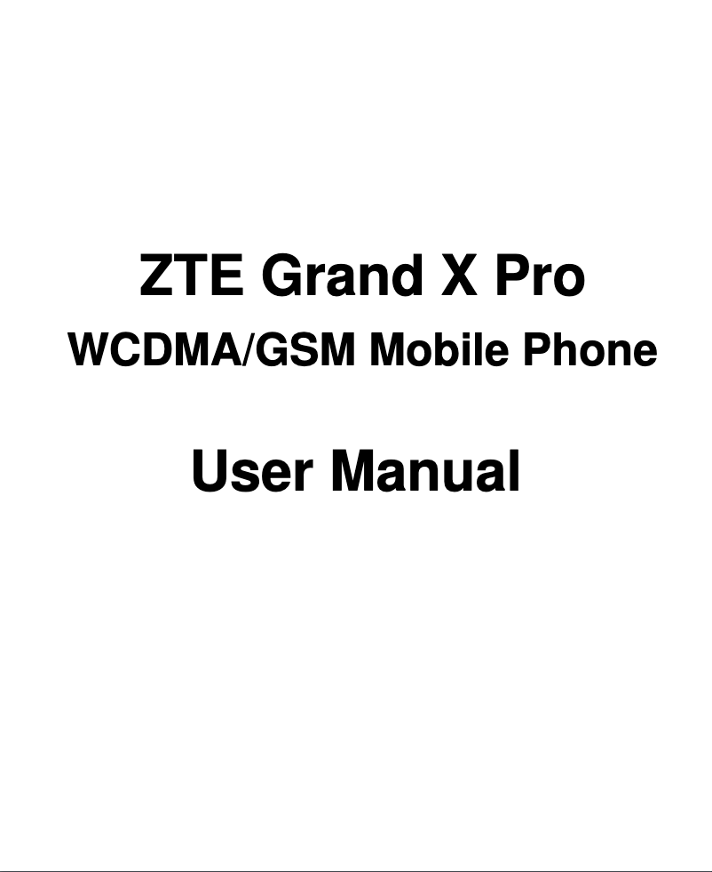 Image de la première page du manuel de l'appareil Grand X Pro