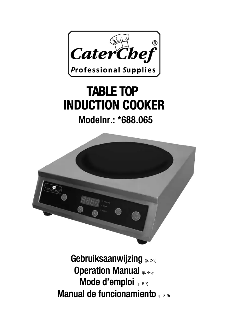 Page n°1 - Manuel utilisateur CaterChef 688065