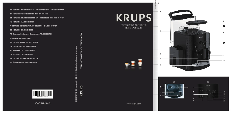Página 1 del manual Manual de usuario Krups Espresseria Automatic EA8010