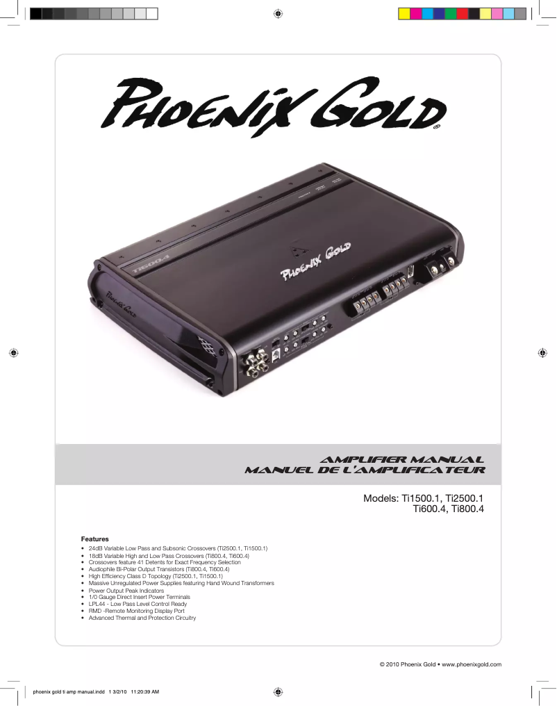 Image de la première page du manuel de l'appareil Ti800.4