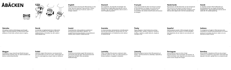 Page 1 de la notice Manuel utilisateur Ikea ÅBÄCKEN 904.238.25