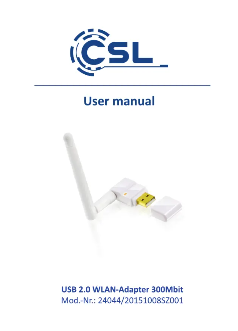 Page n°1 - Manuel utilisateur CSL 300433