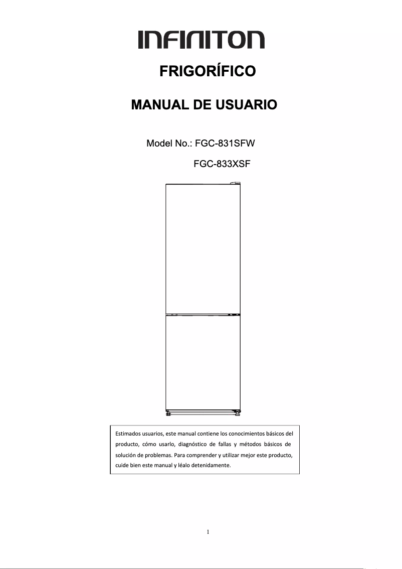 Image de la première page du manuel de l'appareil FGC-833XSF