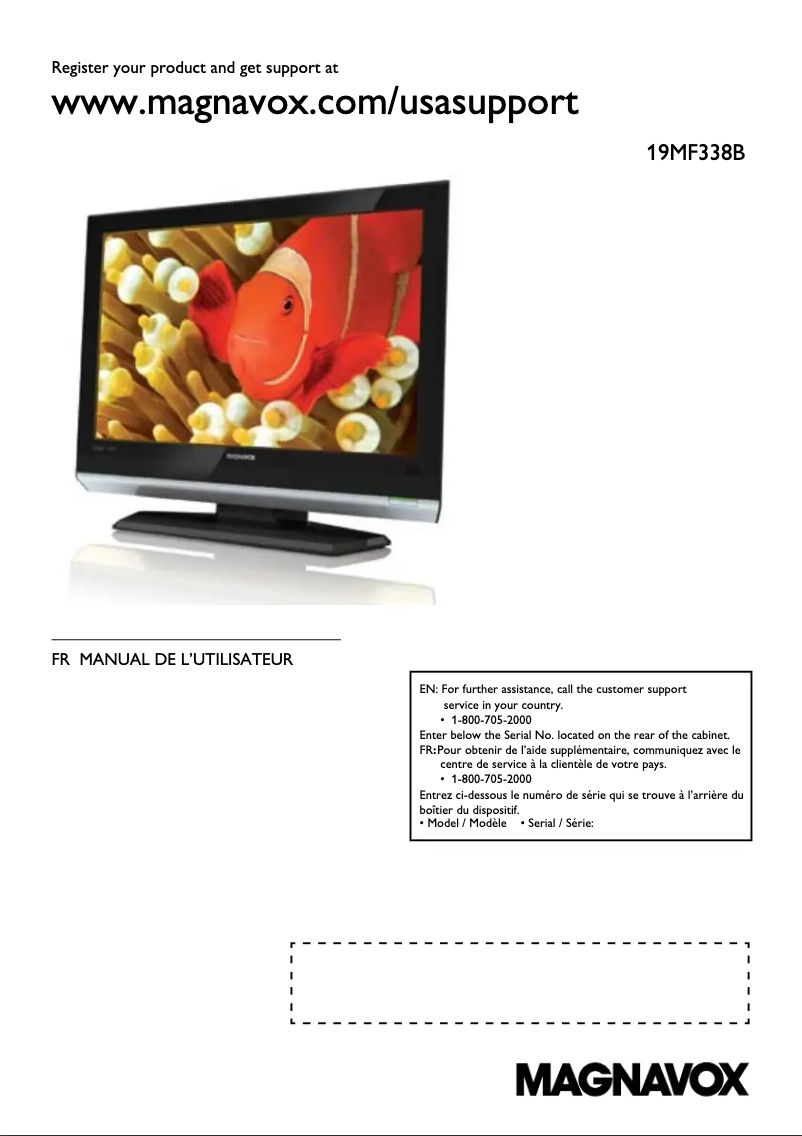 Image de la première page du manuel de l'appareil 19MF338B