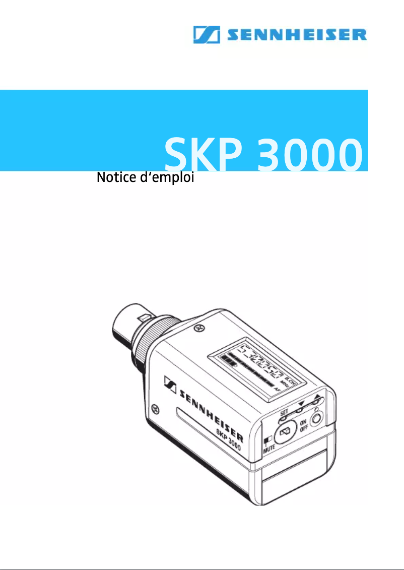 Page n°1 - Manuel utilisateur Sennheiser SKP 3000