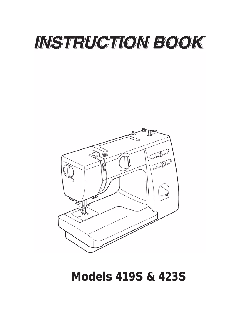 Page n°1 - Manuel utilisateur Janome 423S