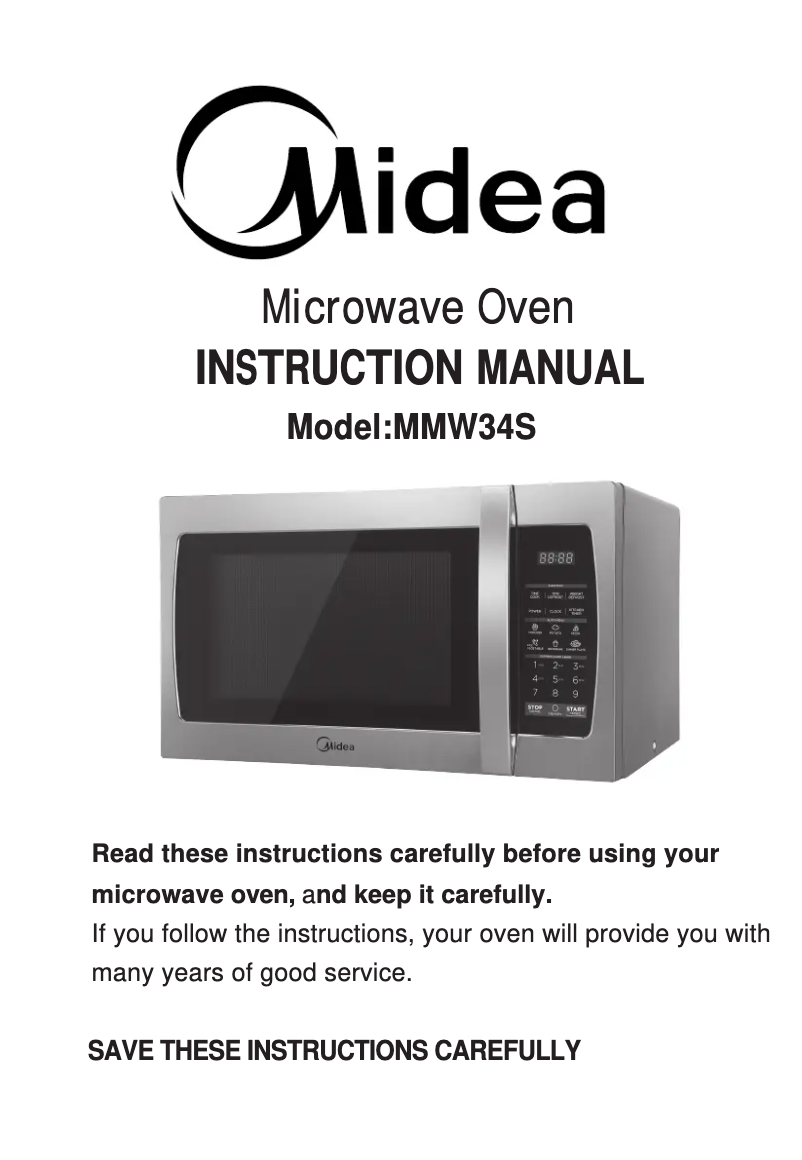 Page 1 de la notice Manuel utilisateur Midea MMW34S