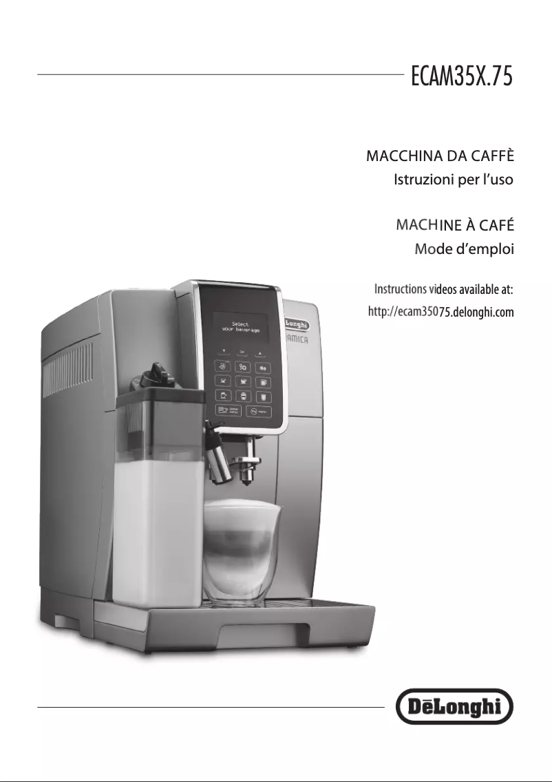 Page 1 de la notice Manuel utilisateur DeLonghi PrimaDonna Soul ECAM 610.75.MB