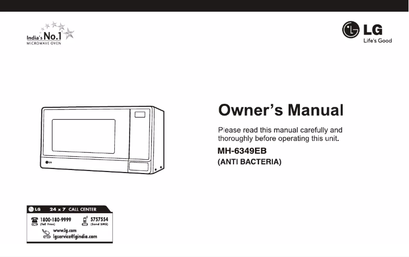 Page 1 de la notice Manuel utilisateur LG MH6348B