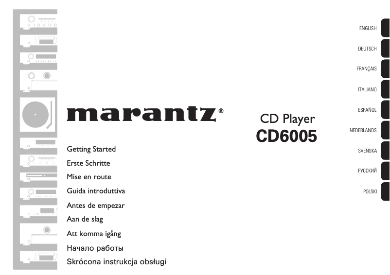 Page n°1 - Guide de démarrage rapide Marantz CD6005