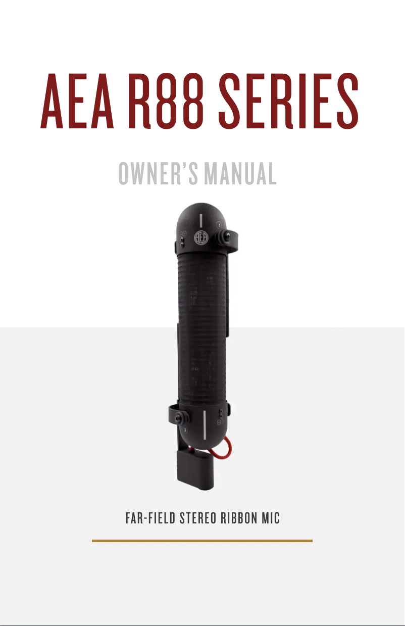 Page 1 de la notice Manuel utilisateur AEA R88MK2