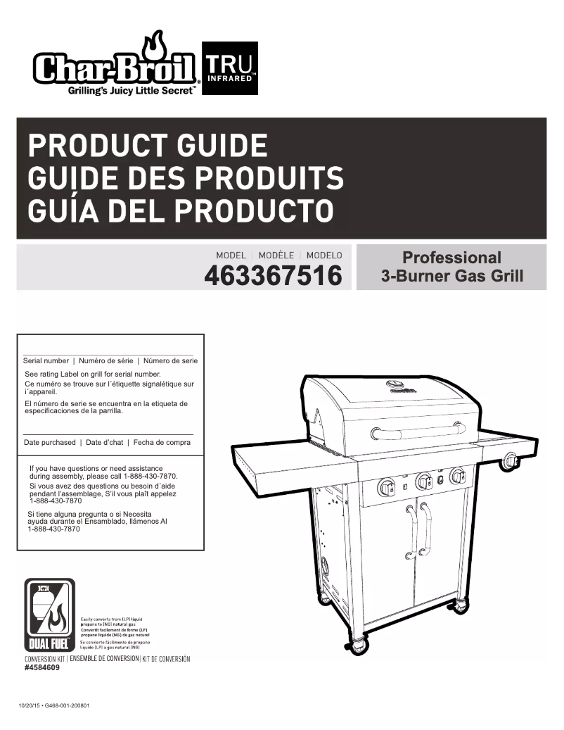 Page n°1 - Manuel utilisateur Char-Broil 463367516
