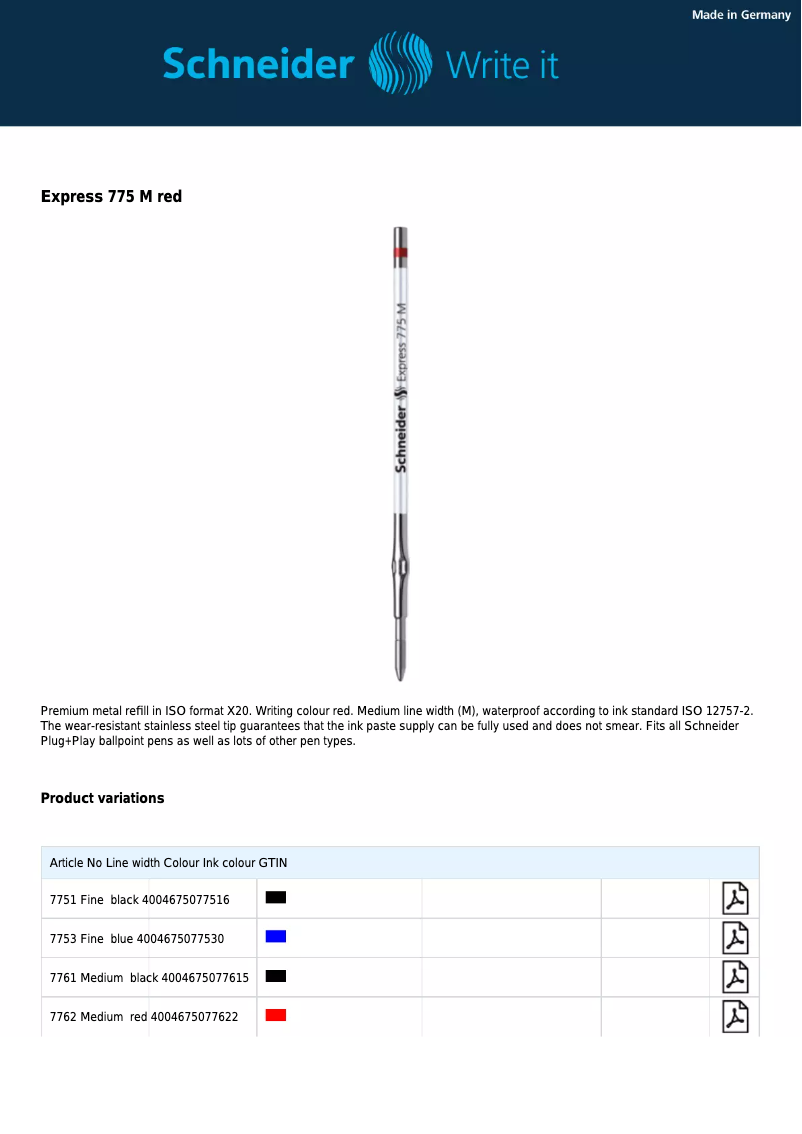 Page 1 de la notice Manuel utilisateur Schneider Express 775