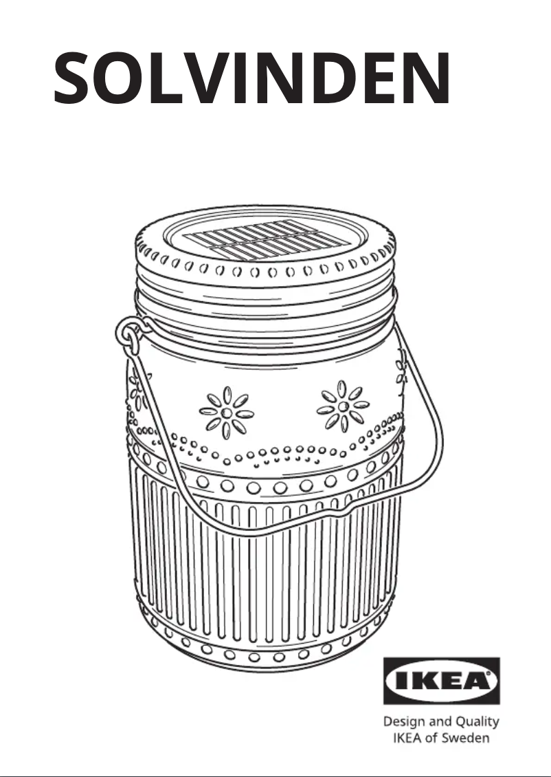 Page 1 de la notice Manuel utilisateur Ikea SOLVINDEN 205.145.98