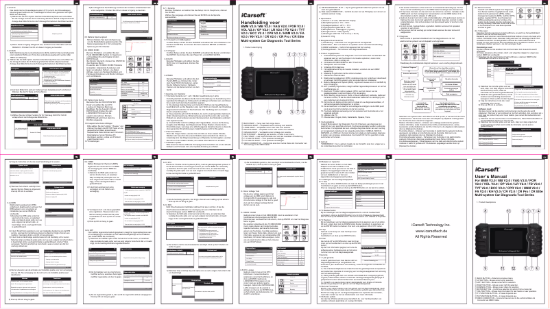 Page n°1 - Manuel utilisateur iCarsoft icmb20