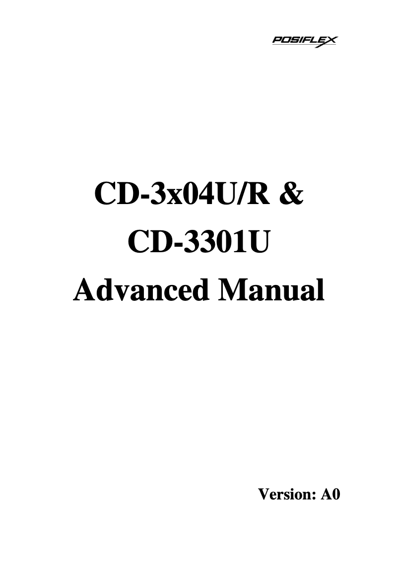 Image de la première page du manuel de l'appareil CD-3301U