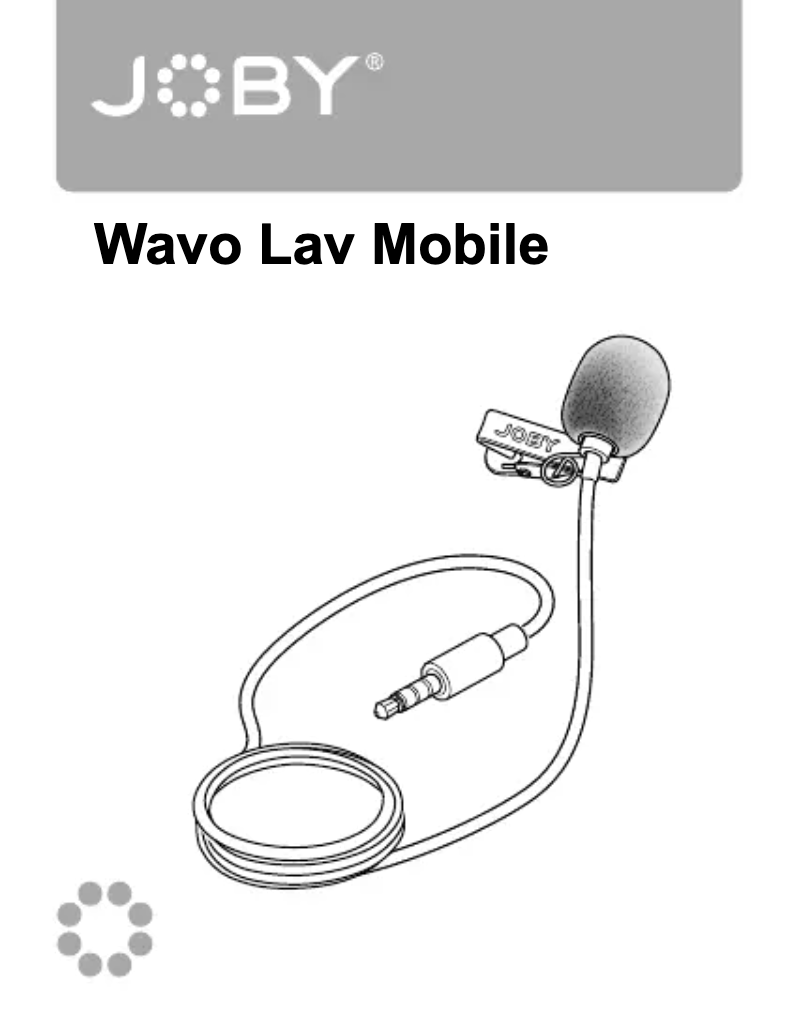 Page 1 de la notice Manuel utilisateur Joby Wavo Lav Mobile