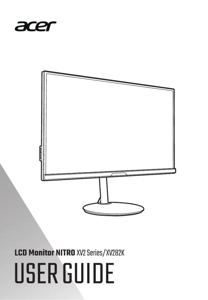 Página 1 del manual Guía de inicio rápido Acer XV282KKV