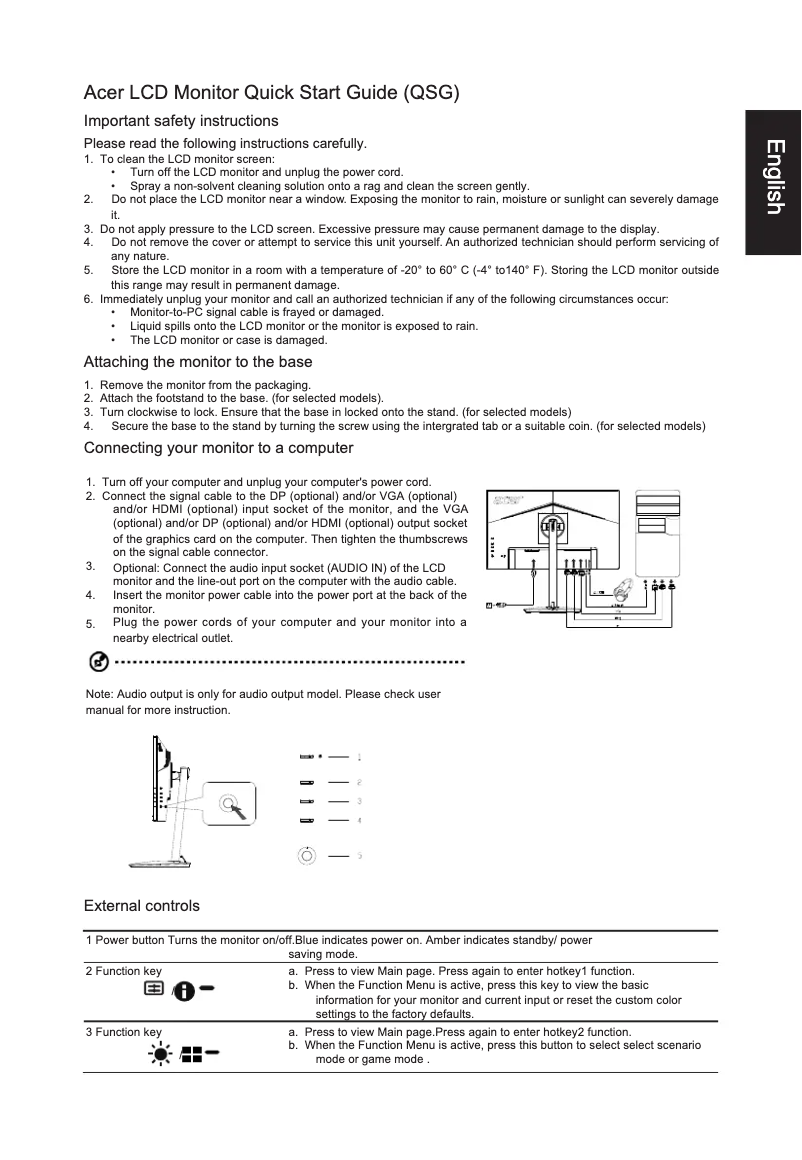 Page n°1 - Guide de démarrage rapide Acer CB272