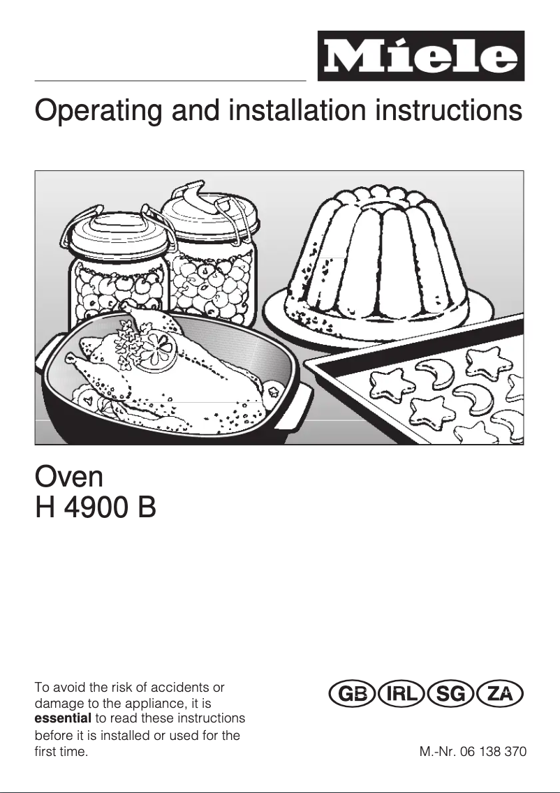 Page 1 de la notice Manuel utilisateur Miele H 4900 B