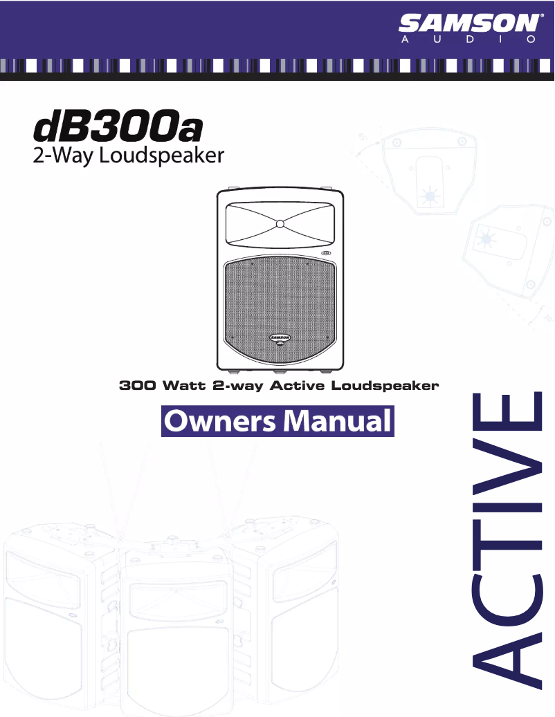 Image de la première page du manuel de l'appareil dB300a