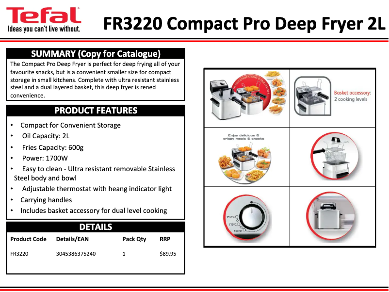 Image de la première page du manuel de l'appareil Compact Pro FR3220
