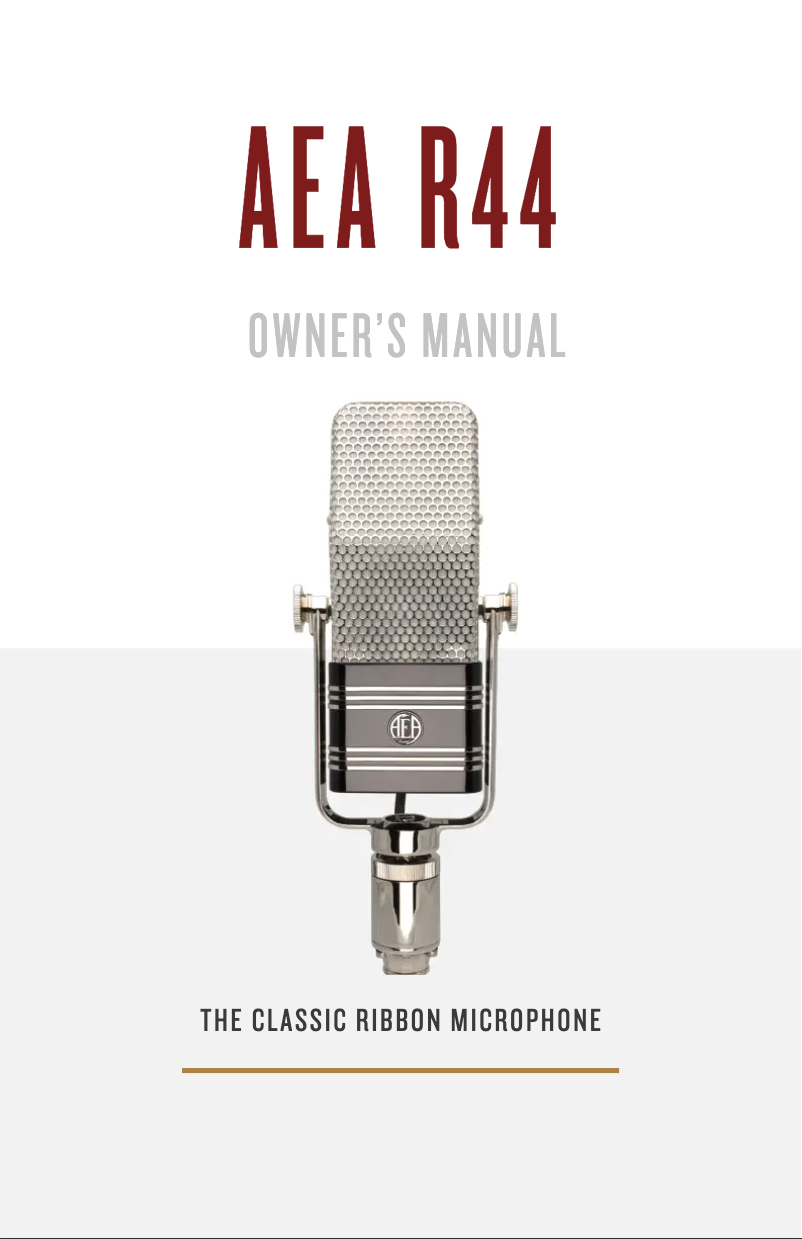 Page n°1 - Manuel utilisateur AEA R44